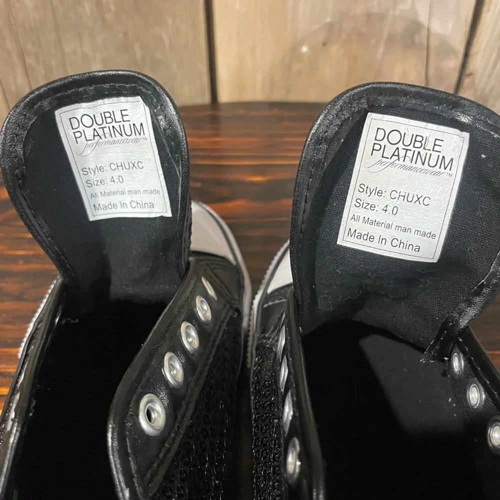 Black Sequin Sneakers - Picture 5 of 5